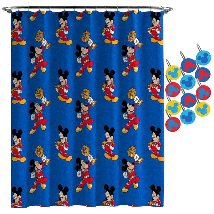 Disney Mickey Mouse Road Race Shower Curtain Bed Bath