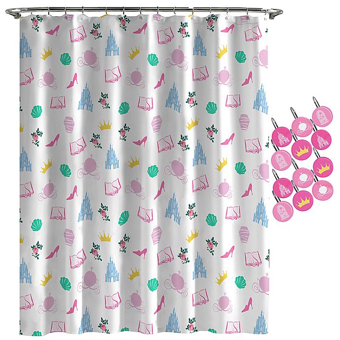 Disney® Princess Sassy Accessories Shower Curtain in White