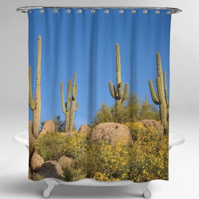 Avanti Photoreal Cactus 72-Inch Square Shower Curtain