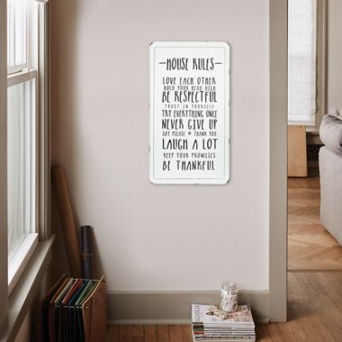 Prinz Typography 27-Inch x 15-Inch Metal Art in White. View a larger version of this product image.