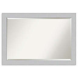 Amanti Art Shiplap White 40-Inch x 28-Inch Framed Bathroom Mirror