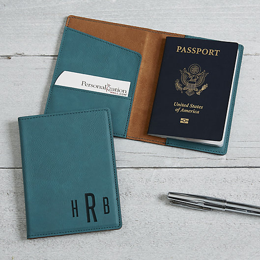 Alternate image 1 for Personalized Leatherette Passport Holder