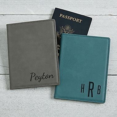 Personalized Leatherette Passport Holder. View a larger version of this product image.