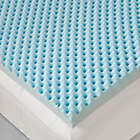 Alternate image 0 for Sleep Philosophy Flexapedic 3-Inch Twin Gel Foam Egg Crate Topper in Blue