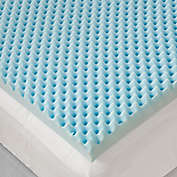 Sleep Philosophy Flexapedic 3-Inch Full Gel Foam Egg Crate Topper in Blue