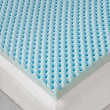 Sleep Philosophy Flexapedic 3-Inch Gel Foam Egg Crate Topper in Blue. View a larger version of this product image.