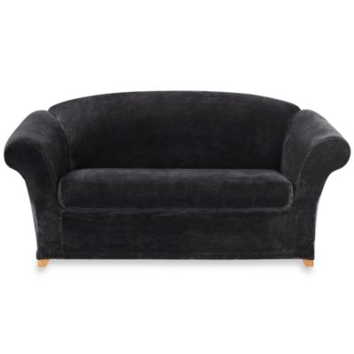 Sure Fit® Stretch Plush 2-Piece Loveseat Slipcover | Bed Bath & Beyond