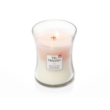WoodWick&reg; Trilogy Island Getaway Medium Hourglass Jar Candle. View a larger version of this product image.