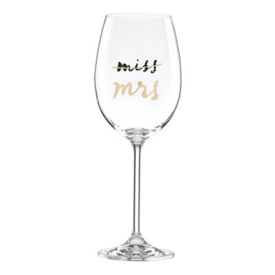 kate spade mr and mrs wine glasses
