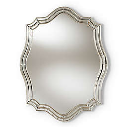 Baxton Studio 29-Inch x 38-Inch Nilima Wall Mirror in Silver