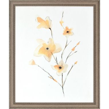 Morning Glory 20-Inch x 24-Inch Framed Paper Wall Art in Yellow. View a larger version of this product image.