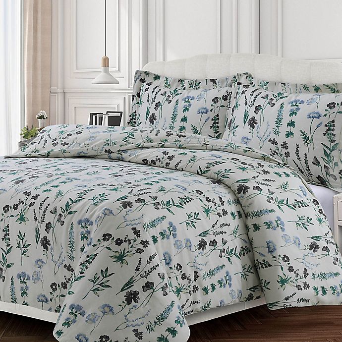 Tribeca Living Floral Flannel Duvet Cover Set Bed Bath Beyond