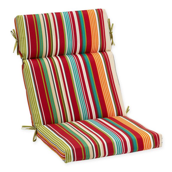Stripe Outdoor High Back Chair Cushion | Bed Bath & Beyond