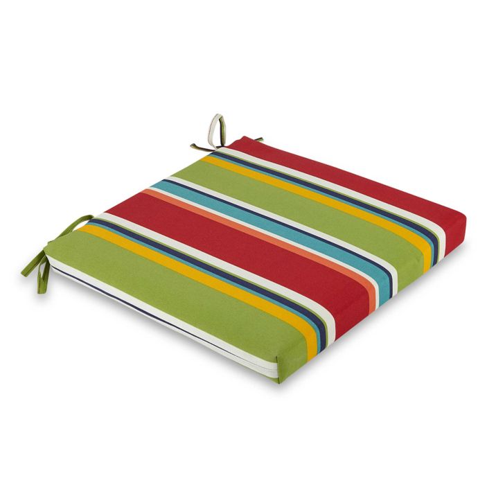 Stripe Outdoor 16 Inch Square Bistro Chair Cushion Bed Bath Beyond
