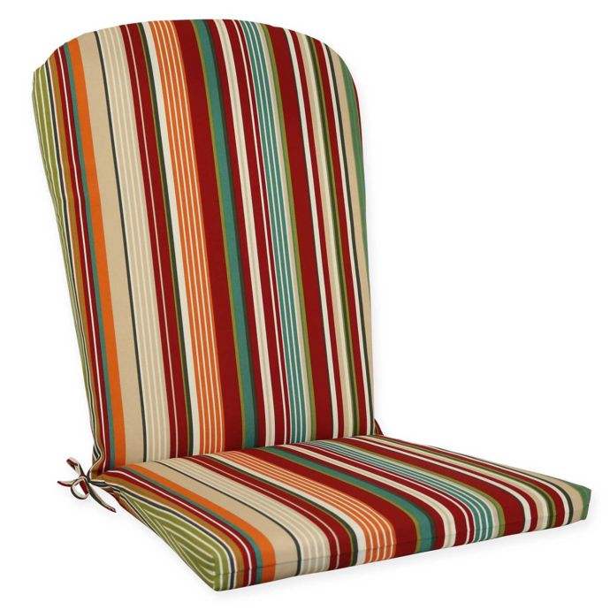 Stripe Outdoor Aluminum Adirondack Chair Cushion Bed ...
