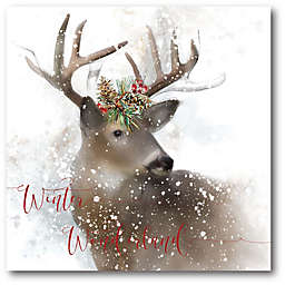 Courtside Market™ Winter Wonderland Deer 16-Inch x 1.5-Inch Framed Wrapped Canvas