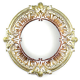 Baroque 39-Inch Round Mirror in Gold