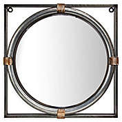 Antique Metal Framed Wall Mirror