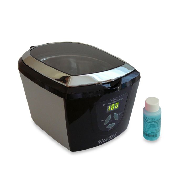 iSonic® Ultrasonic Cleaner with Digital Timer in Black/Silver Bed