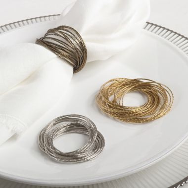 Saro Lifestyle Bangle Napkin Rings (Set of 4). View a larger version of this product image.