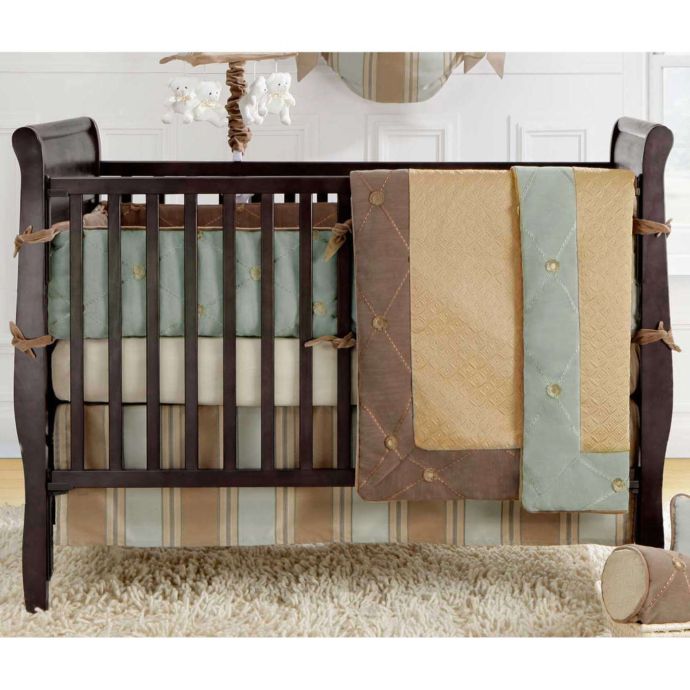 Bananafish Logan Crib Bumper In Brown Gold Buybuy Baby