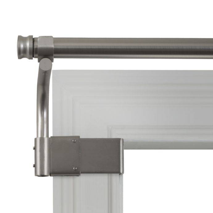 Adjustable Gripper Brushed Nickel Window Curtain Rods ...