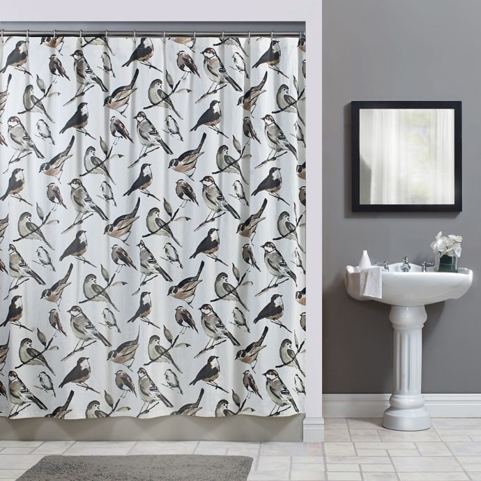 Birdwatcher Shower Curtain In Brown Bed Bath Beyond