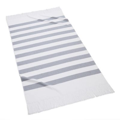 yellow striped bath towels