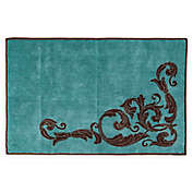 HiEnd Accents 24&quot; x 36&quot; Wyatt Bath Rug in Turquoise