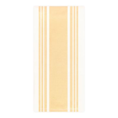 yellow striped bath towels