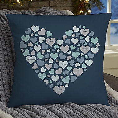 Hearts of Hearts Personalized Throw Pillow. View a larger version of this product image.