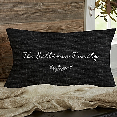 Farmhouse Floral Personalized Throw Pillow. View a larger version of this product image.