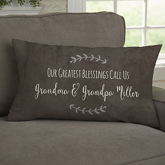 Alternate image 1 for Our Grandchildren Personalized Throw Pillow