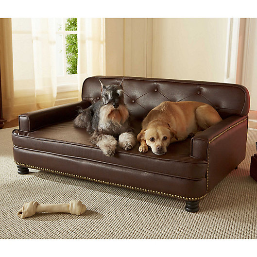 Alternate image 1 for Enchanted Home Pet Library Pet Sofa in Brown Pebble