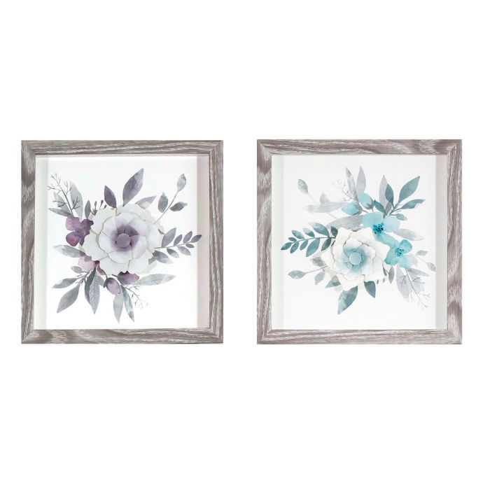 Watercolor Flowers With Paper Flower Framed Wall Art Bed Bath Beyond