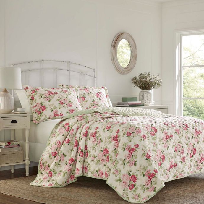 Laura Ashley Willa Reversible Quilt Set | Bed Bath & Beyond