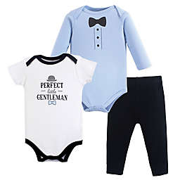 Hudson Baby® Size 0-3M 3-Piece Little Gentleman Bodysuit and Pants Set