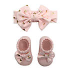 Alternate image 0 for Curls &amp; Pearls Fashion Booties and Headband Set in Pink