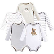 Hudson Baby&reg; 5-Pack Bear Long Sleeve Bodysuits