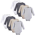 Alternate image 0 for Hudson Baby&reg; 8-Pack Long Sleeve Solid Bodysuits