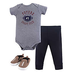 Hudson Baby® 3-Piece Football Bodysuit, Pant and Shoe Set