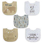 Alternate image 0 for Neat Solutions&reg; 5-Pack Boy Aspirational Water-Resistant Infant Bibs in Oatmeal/White