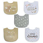 Alternate image 0 for Neat Solutions&reg; 5-Pack Girl Aspirational Water-Resistant Infant Bibs in Oatmeal/White
