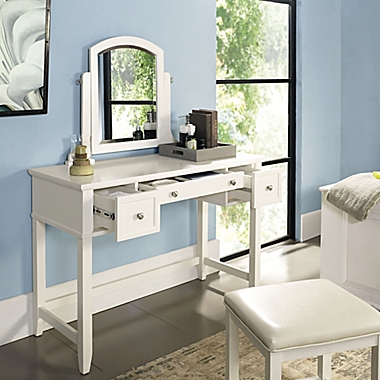 Modern Marketing Vista Vanity and Mirror in White. View a larger version of this product image.
