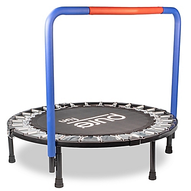Pure Fun&reg; 36-inch Race Car Plush Jumper Kids Trampoline with Handrail in Red. View a larger version of this product image.