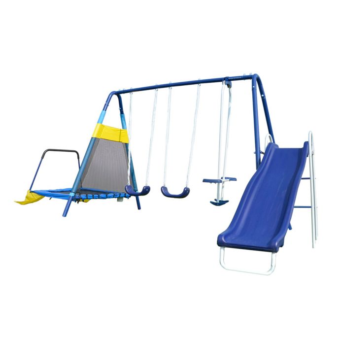 trampoline slide combo