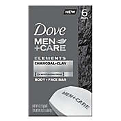 Dove&reg; 6-Count Men+Care Elements Body and Face Bar Charcoal + Clay