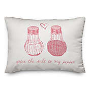 Designs Direct Salt To My Pepper Oblong Throw Pillow in Pink