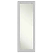 Amanti Art Shiplap White 18-Inch x 52-Inch Framed On The Door Mirror