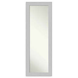 Amanti Art Shiplap White Framed On The Door Mirror